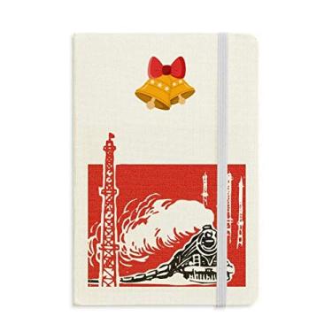 Imagem de Caderno chinês Train Tower Steam Red Notebook mas Jingling Bell
