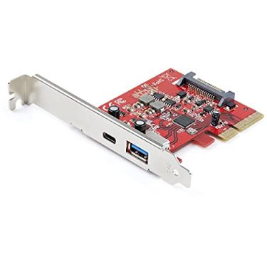 Imagem de StarTech.com Placa de 2 portas 10 Gbps USB-A e USB-C PCIe - USB 3.1 Geração 2 PCI Express Tipo C/A Adaptador de cartão de controle de host - Placa de expansão PCIe 2x1 USB 3.2 Geração - Windows, macOS, Linux (PEXUSB311AC3)