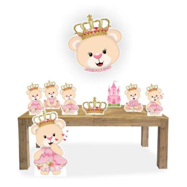 Imagem de Kit Display Festa Ursinha Princesa + Painel Elipse Mdf