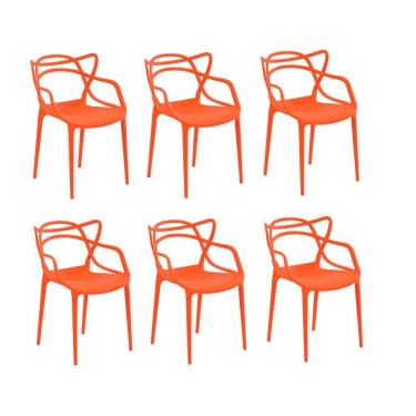 Imagem de Conjunto 6 Cadeiras Allegra Rivatti Laranja