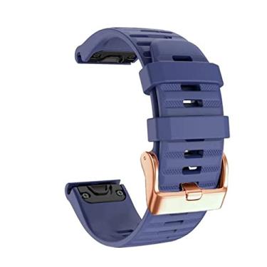 Imagem de TIOYW 26 20 22mm Pulseira de silicone para Garmin Fenix 6X 6 6S Pro 5X 5 5S Plus 3HR Enduro D2 Delta PX Easy Fit Quick Release Wirstband (Cor: E, Tamanho: 22mm Fenix 7)