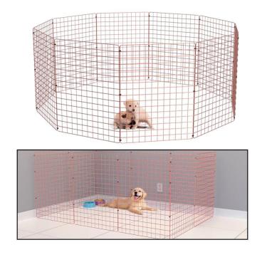 Imagem de Cercado Móvel para Cachorro Coelho 10 Telas 80cm Altura Cercadinho Pet para Adestrar Filhotes Rose