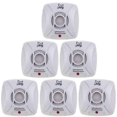 Imagem de Repelente Ultrassonico de Tomada Kit 6 Uni Anti Mosca Mosquito Insetos Segurança