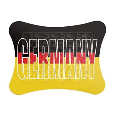 Imagem de Moldura de quebra-cabeça com nome da bandeira da Alemanha para decoração de imagem