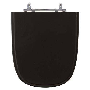 Imagem de Assento Sanitário Ibiza Preto Tampa para Vaso Incepa de Madeira Laqueada 