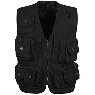 Imagem de Colete De Pesca Multibolsos Colete De Malha Para Homens E Mulheres, Leve De Secagem Rápida Para Pesca Ao Ar Livre Para Caminhadas Ao Ar Livre Para Pesca Ao Ar Livre,Preto,3GG,Pleasant63