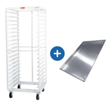 Imagem de Armário Esqueleto Padaria Panificadora Com 20 assadeiras 58x70 Pão Doce - Imeca