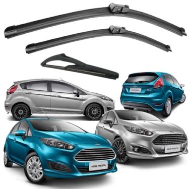 Imagem de Kit 3 Palheta Limpador Parabrisa Silicone Chuva Fiesta New Fiesta1996 Á 2019 (New Fiesta Ano 2011 á 2019)