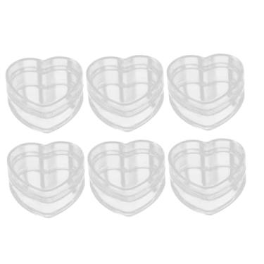 Imagem de MARMERDO 6Pcs Caixas caixa em forma de coração caixinha de lembrancinhas para festa caixas acrílicas em forma de coração recipientes de lanche caixas de presente lancheira