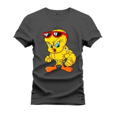 Imagem de Camiseta Premium 100% Algodão Estampada Shirt Unissex Piu Piu Maromba Grafite M