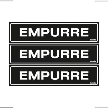 Imagem de Combo 3 Placas De Sinalização Empurre 30x7 Ekomunike - A-420 F9e