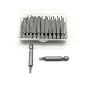 Imagem de TEMO 25 peças de cabeça plana com fenda de 1/8 de polegada, bits de inserção de chave de fenda pronta para impacto de 2 polegadas