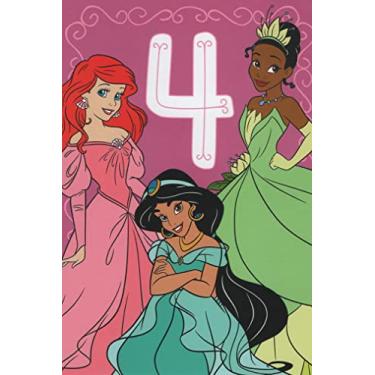 Imagem de Heartline by Hallmark Cartão de aniversário de princesa feliz para filha com princesas com Ariel, Jasmine e Tiana