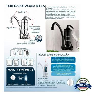 Imagem de Torneira Filtro Purificador Parede Acqua Bella Lorenzetti