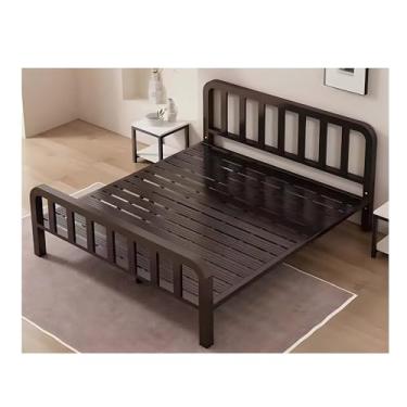 Imagem de Estrutura De Cama Queen Sem Necessidade De Molas, Estrutura De Cama Moderna De Solteiro Com Espaço De Armazenamento, Estrutura De Cama Queen Para Quarto De Fazenda (Color : Black 2, Size : 70x78in)