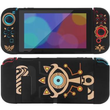 Imagem de TIKOdirect Protective Case for Nintendo Switch, Protected by Soft Full Skin Cover with Pretty Cute Pattern, Silicone Slim Shockproof Back and Grip Sleeves for NS, Black