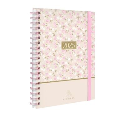 Imagem de Agenda Planner Semanal 2025 Plus Flower Field Bege