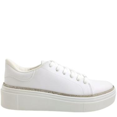 Imagem de Tênis Feminino Vizzano Plataforma com Strass Branco - 35