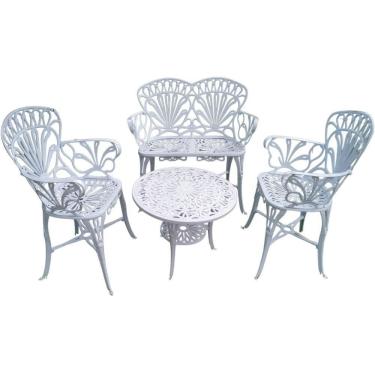 Imagem de Conjunto De Jardim Modelo Primavera Mesa 2 Cadeiras E Namoradeira