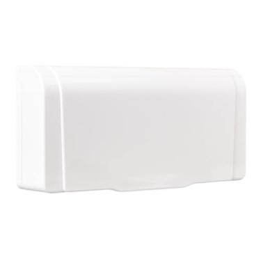 Imagem de Fenteer Protetor de receptáculo externo à prova d'água, tampa de tomada de interruptor, fácil de instalar, caixa de painel de placa facial para banheiro e, branco
