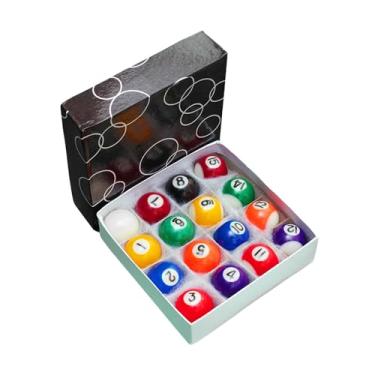 Imagem de Fancyes 16x pequeno conjunto de bolas de piscina mini bolas de mesa de bilhar conjunto crianças brinquedo presente jogo de mesa interior conjunto completo, 38mm