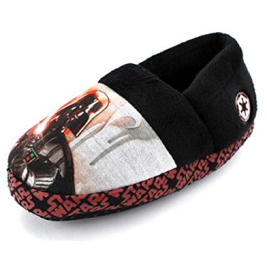 Imagem de Disney Star Wars Pantufas unissex para crianças, Darth Vader Black, 7-8 M US Toddler