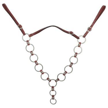 Imagem de Peitoral Couro de Búfalo Inox SV5199 - Havana