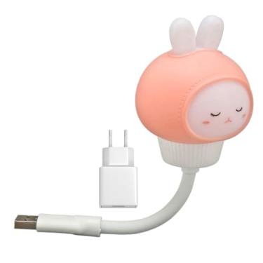 Imagem de Dona Coala Luz Noturna, Luminária Tomada para Bebê Coelhinha, Branco, Plástico, Cilíndrico, LED, Casa, Decoração, Ajuda para o Sono, Indoor, Sobre a Mesa