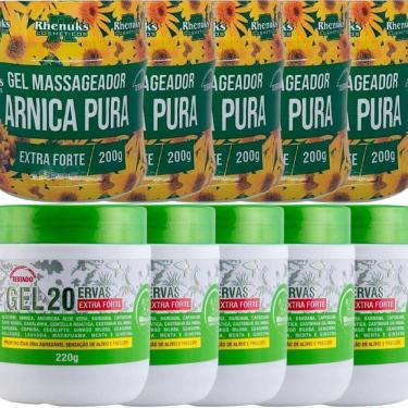 Imagem de Revenda 5 Gel Arnica Pura 200G + 5 Gel 20 Ervas Extra Forte