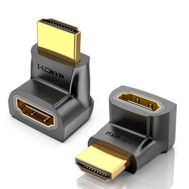 Imagem de Adaptador Hdmi 90º em L 4k 60Hz Cotovelo TV Painel Notebook - VENTION