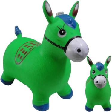 Imagem de Brinquedo Infantil Cavalinho Upa Upa com Luzes LED e Efeitos Sonoros Ideal para Brincadeiras e Desenvolvimento Infantil (Verde)