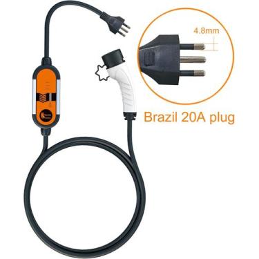 Imagem de Carregador Portátil Para Carro Elétrico 16a 3.5kw Tipo 2 110-220 Iec62