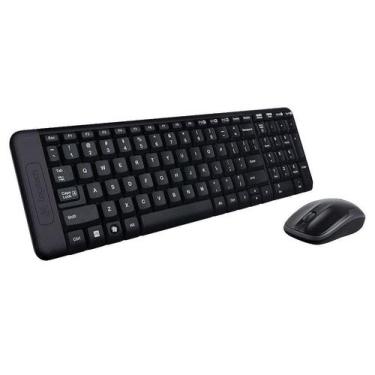 Imagem de Combo sem fio teclado e mouse preto mk220 - LOGITECH