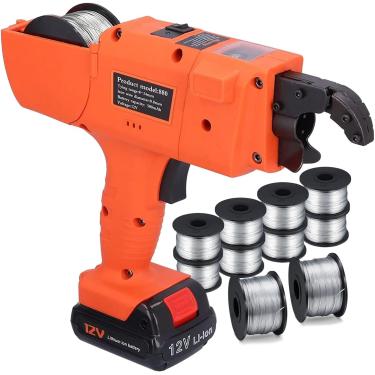 Imagem de Máquina de amarrar vergalhões automática portátil, 1500mAh / 13200mAh Ferramenta de amarração de haste de barra de aço portátil recarregável 8-34mm / 30-60mm Ferramenta de amarração de verga