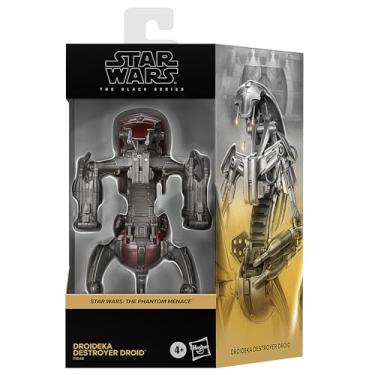 Imagem de Star Wars Boneco Droideka Destroyer Droid A Ameaça Fantasma da Série Negra, 15 cm