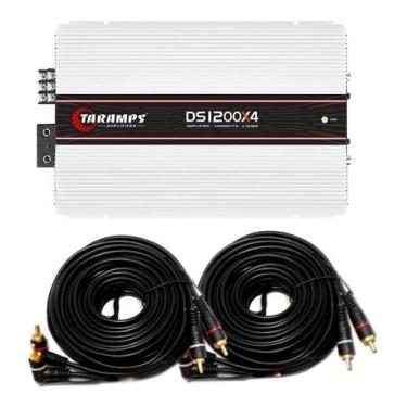 Imagem de Modulo Amplificador Taramps DS1200x4 + 2 Cabos RCA