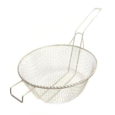 Imagem de Kit 2 Cesto Peneira Fritura Salgados Fritadeira Reforçada - Alemtex, P