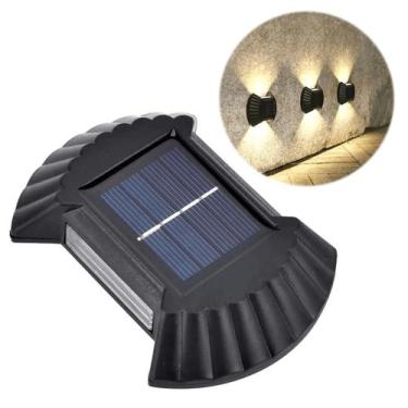Imagem de Luminaria Solar Parede Balizador Led Decorativa Resistente - Tatudeboa