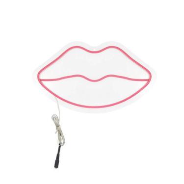 Imagem de Painel Luminoso Letreiro Criativo BEIJO - Neon LED Rosa - Trybo