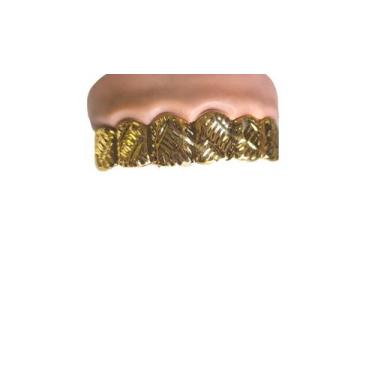 Imagem de Fantasia Dentes Falsos Estilo Rapper Dourado c/ gengiva - Lynx