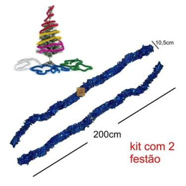Imagem de Kit c2 Festao Aramado para Decoração de Arvore De Natal Fest - PNG