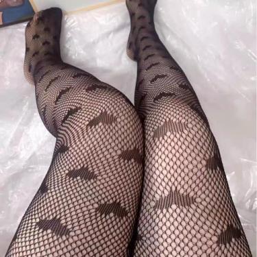 Imagem de Meia Calça Arrastão Estampas Coração Sexy Com pé Festas Feminina - Uti