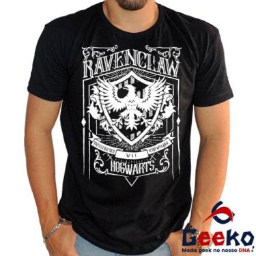 Imagem de Camiseta Corvinal 100% Algodão Hogwarts Harry Potter Ravenclaw Geeko S