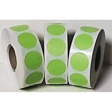 Imagem de Etiqueta de Bolinha - Couche Adesiva - QRCODETIQUETAS LTDA, Verde Clar