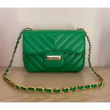 Imagem de Bolsa pequena mini feminina lateral ombro tiracolo alça corrente - MAN