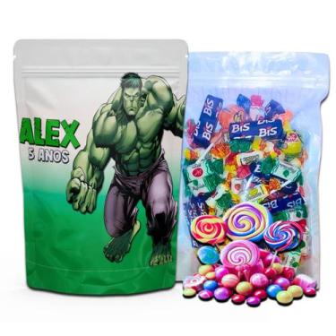 Imagem de Kit Festa Com 5 Saquinhos Em Pé 12x19cm Vários Temas - Mundo da Bina, 
