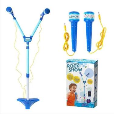 Imagem de Microfone Azul Infantil Karaokê Pedestal Altura Ajustável - Yeet