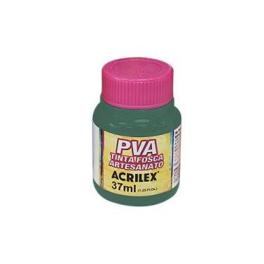 Imagem de Tinta Pva Fosca Acrilex 37ml para Artesanato Cores Diversas, Verde Cou