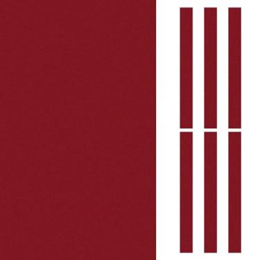 Imagem de PATIKIL Pano de bilhar 2,1 m, feltro profissional para mesa de bilhar com 6 tiras de tecido de feltro, acessórios de substituição de feltro de pano de sinuca para bares e clubes, vermelho