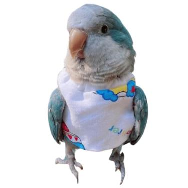 Imagem de Roupas de pássaros - Suéter de algodão terno de voo de pássaro para papagaios cinza africano periquito calopsita sol conure foto presente papagaio vestuário suprimentos para pássaros (com fralda, 2GG)